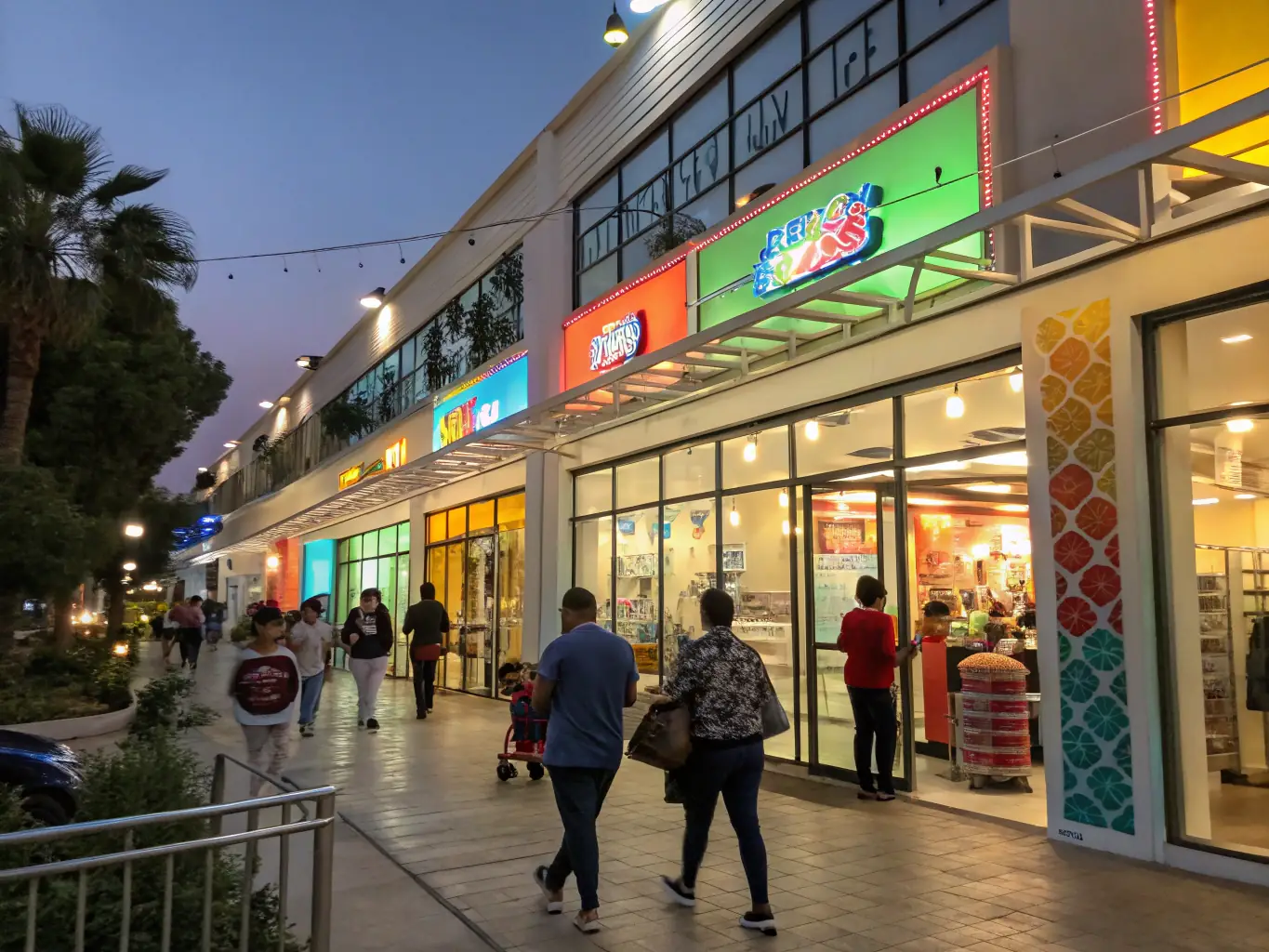 A well-maintained commercial property with tenants, showcasing property management and leasing solutions.